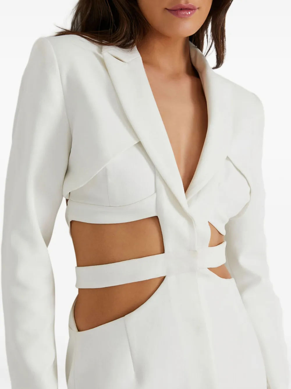 PatBO Uitgesneden mini-jurk Wit