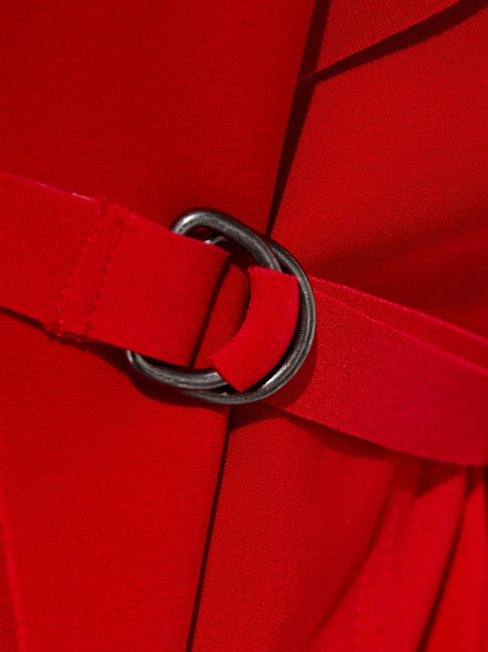 Norma Kamali Blazer met dubbele rij knopen en ceintuur Rood