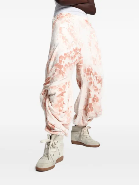 One Teaspoon draped snakeskin-print trousers
