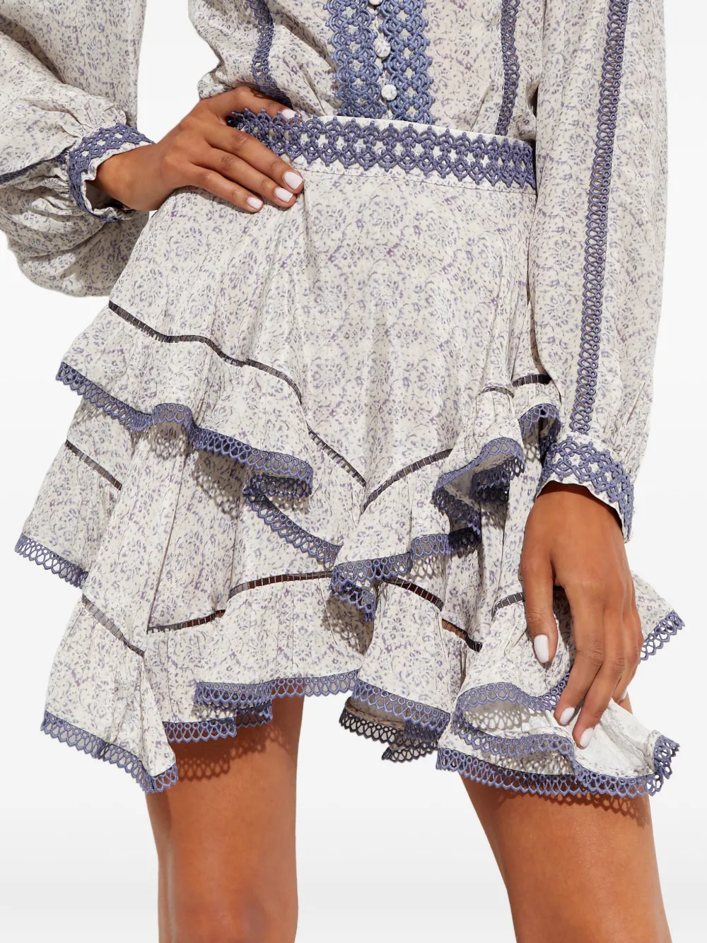 IXIAH Outbloom mini-rok Beige