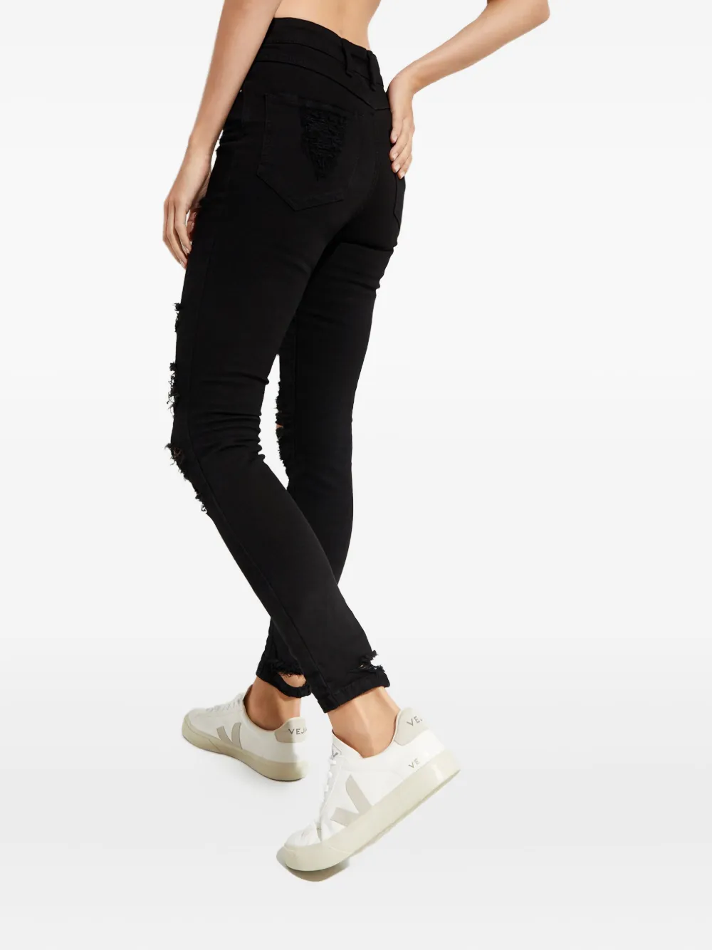SEROYA distressed jeans - Zwart