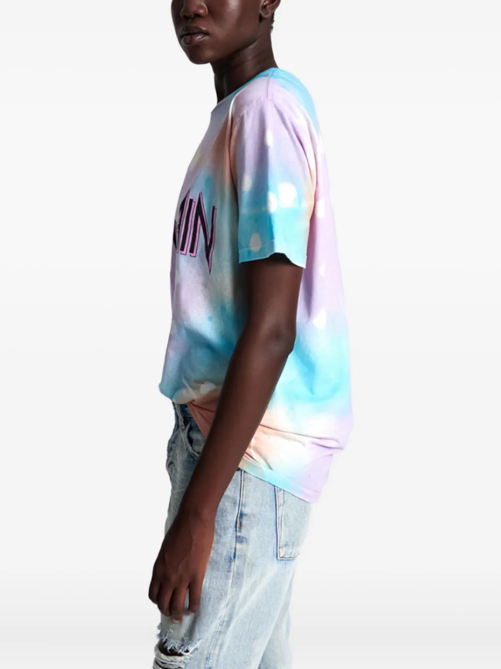 One Teaspoon T-shirt met tie-dye print Blauw