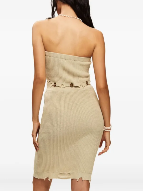 SEROYA Grace Distressed Dress | Neutrals | FARFETCH GE SEROYA Grace Distressed Dress | Neutrals | FARFETCH GE