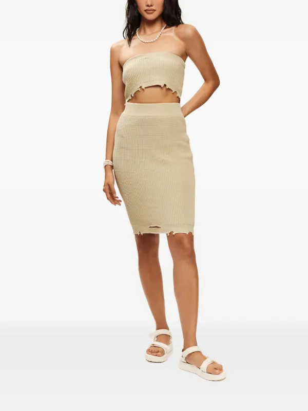 SEROYA Grace Distressed Dress | Neutrals | FARFETCH GE