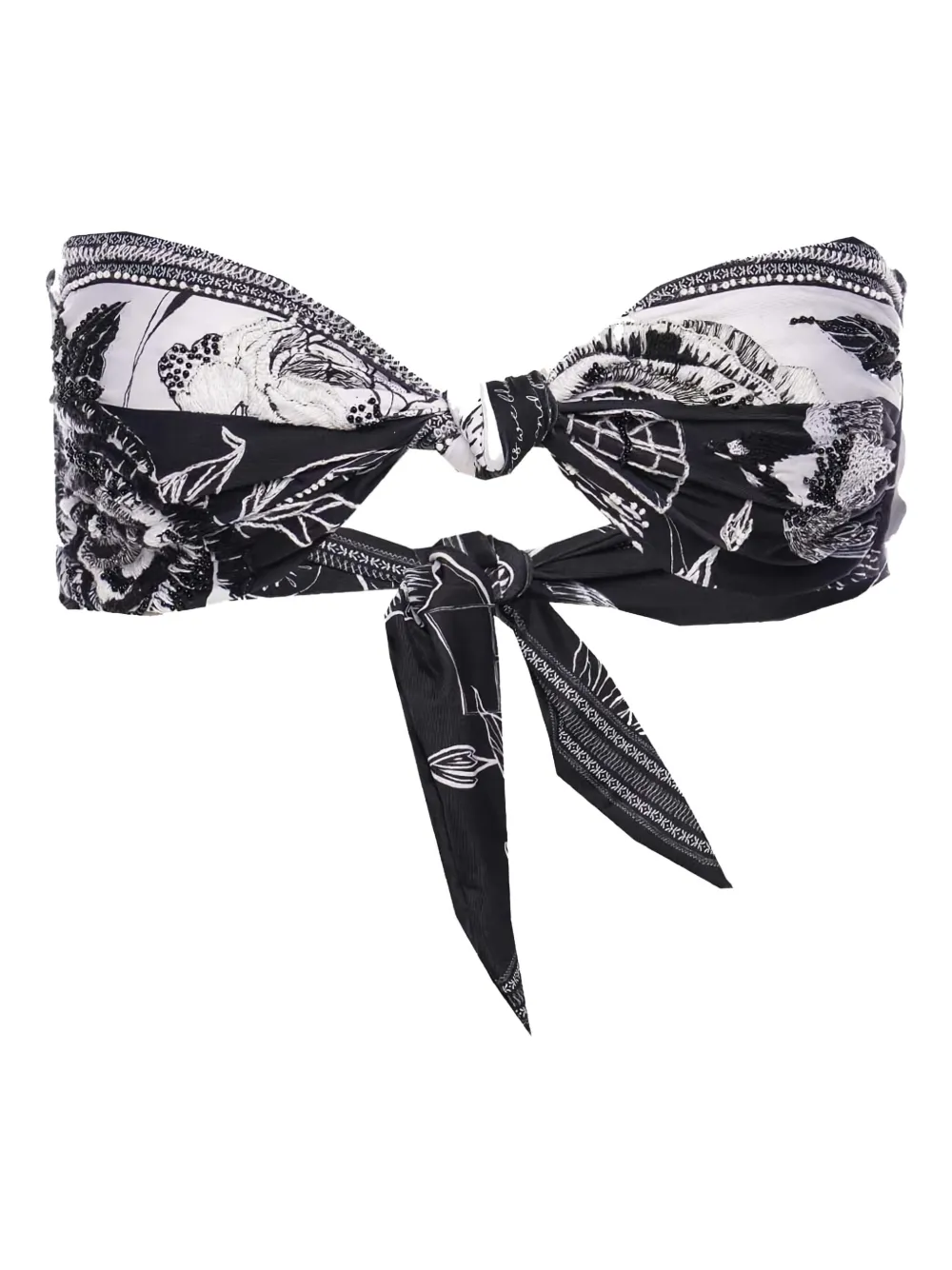 Agua Bendita Lucille Bikini Top In Black