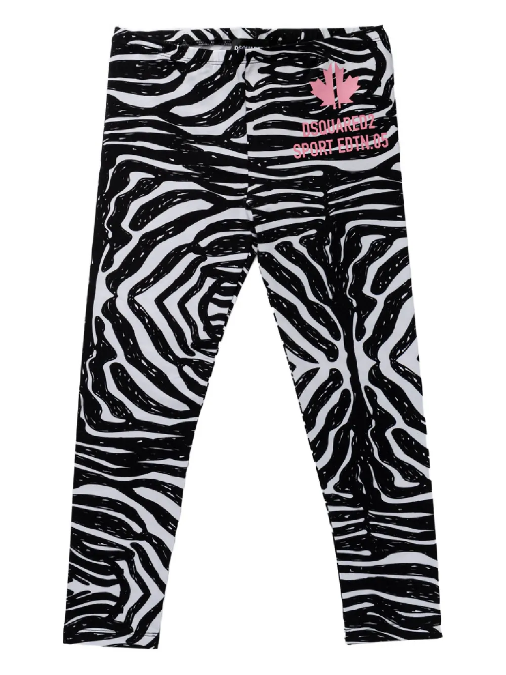DSQUARED2 KIDS zebra stripe logo leggings | White | Image 1