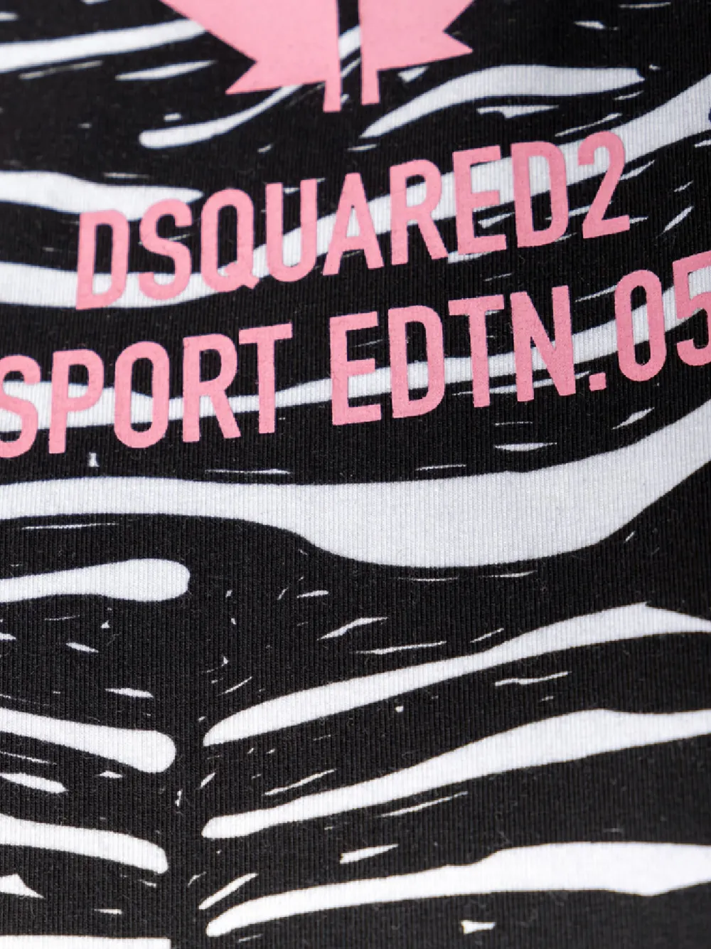 Dsquared2 Zebra Stripe Logo Leggings In Black