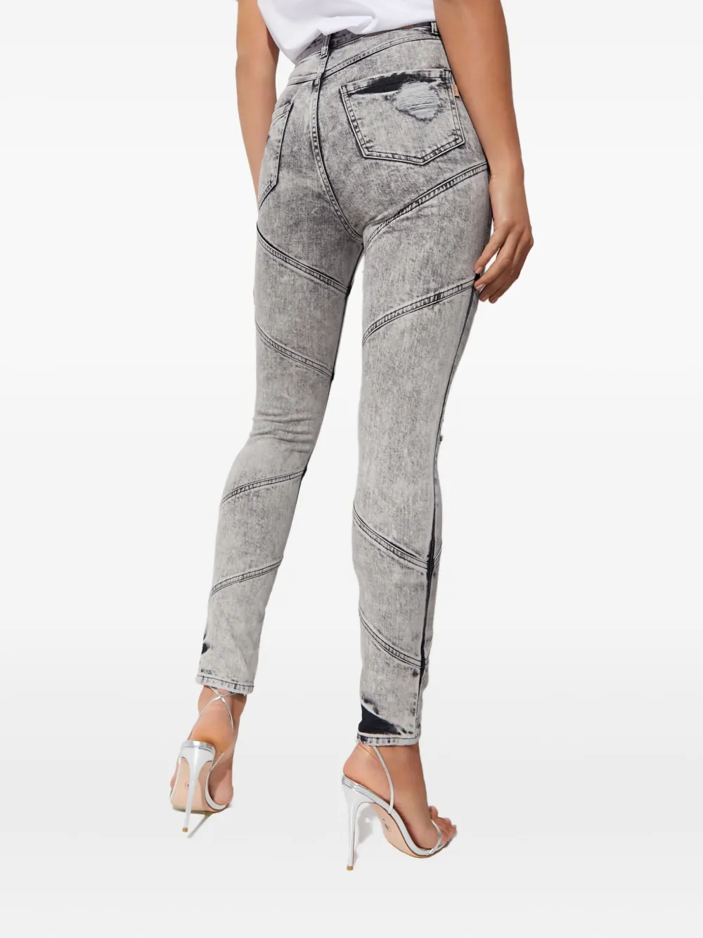 Retroféte Allegra Distressed Jeans In Gray