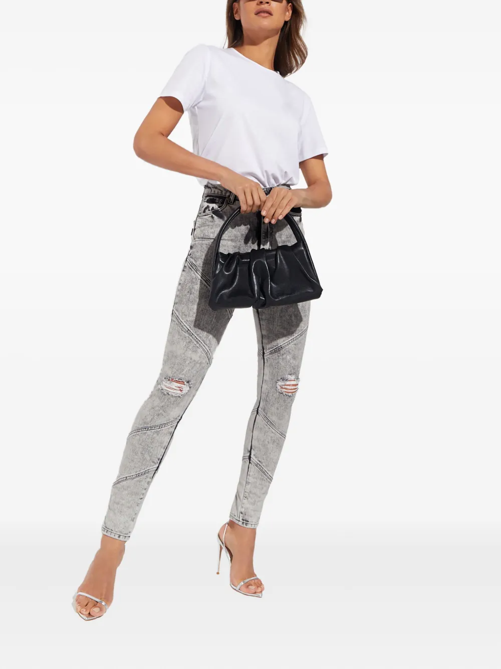 Retroféte Allegra Distressed Jeans In Gray