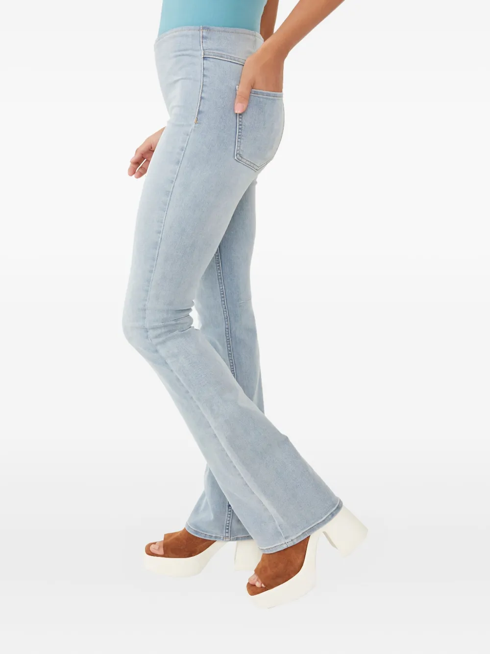 Free People Jenny High-rise Jeans In Blue