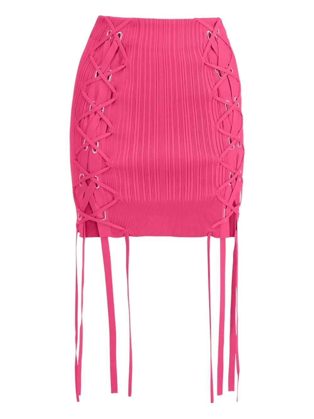 Hervé Léger minijupe à design côtelé | rose | Image 1