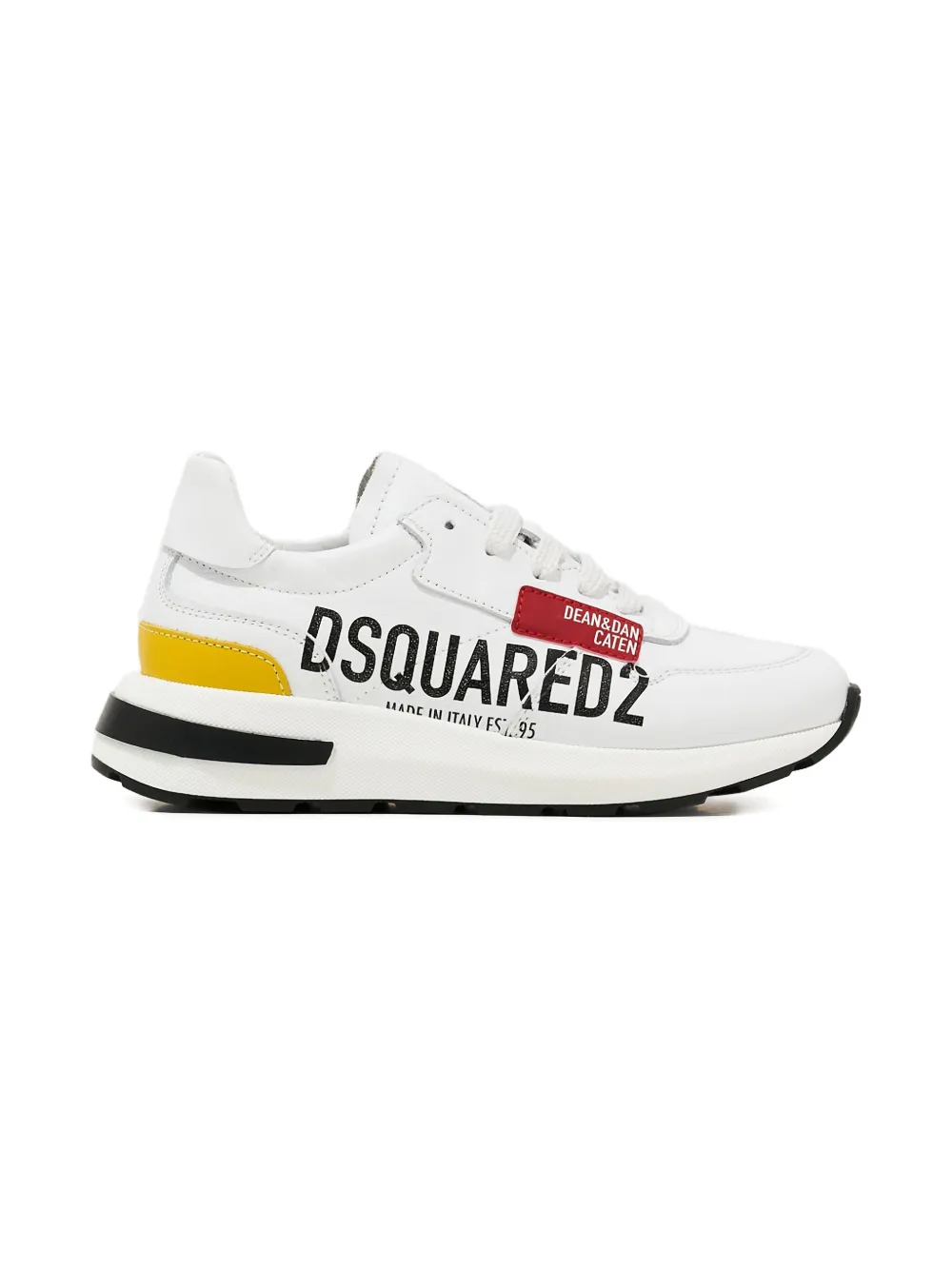 DSQUARED2 KIDS logo lace-up sneakers - Wit
