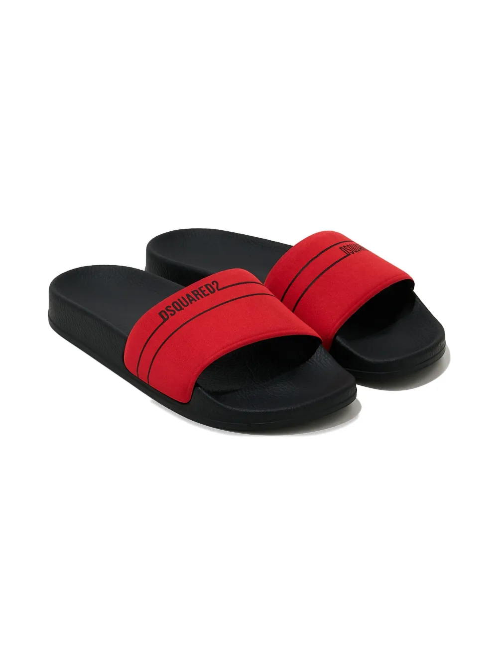 DSQUARED2 KIDS logo-print flip flops | Red | Image 1