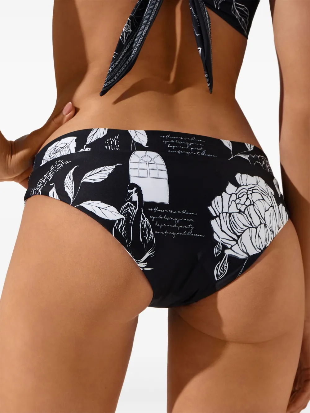 Agua Bendita Sydelle bikinislip met print Zwart