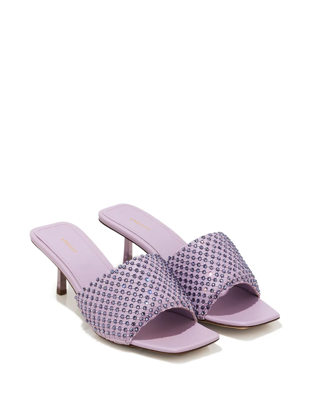 Le Silla 75mm crystal-embellished stiletto-heel sandals Paars