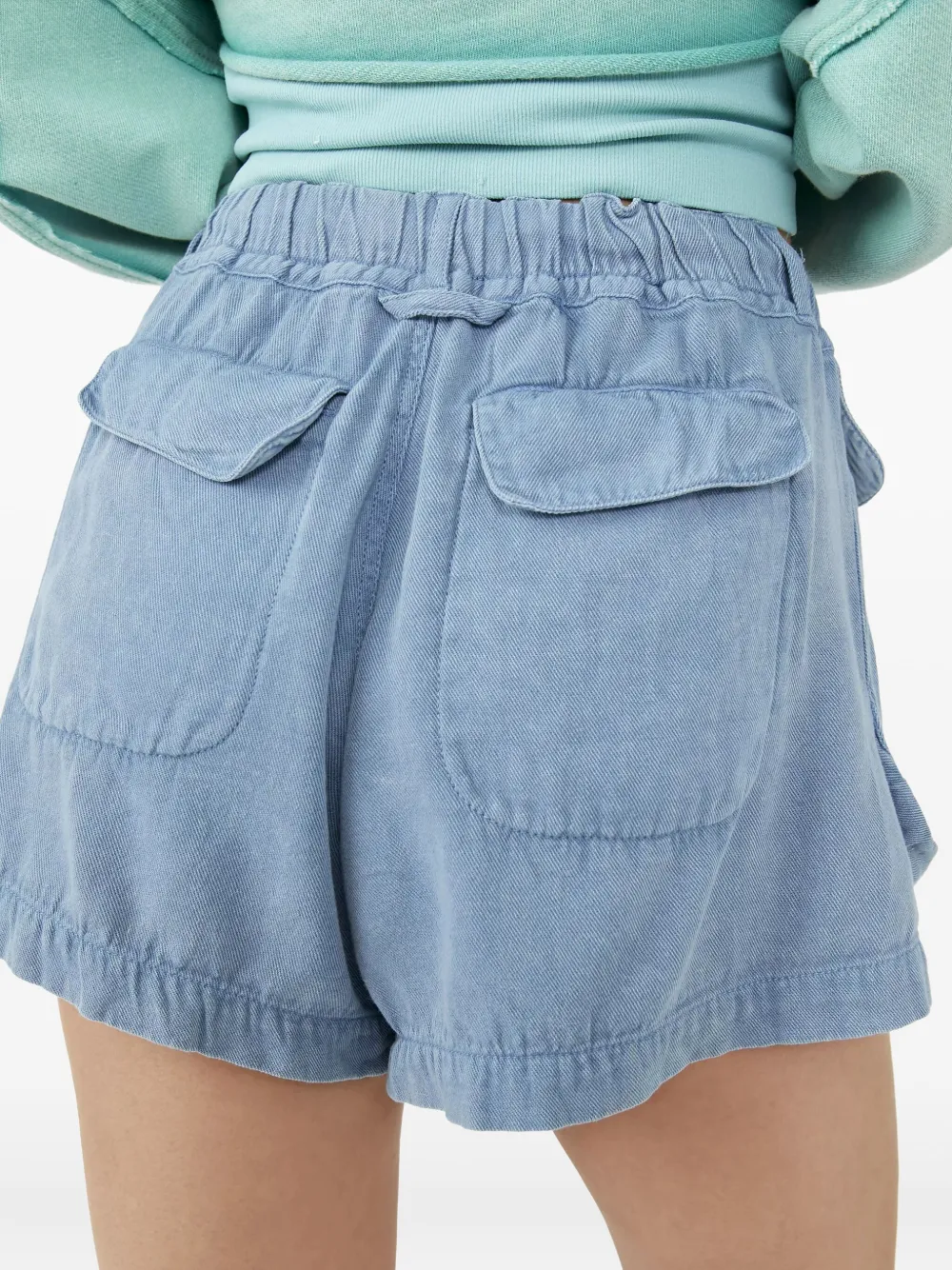  Free People Drawstring Pocket Shorts - Blue 