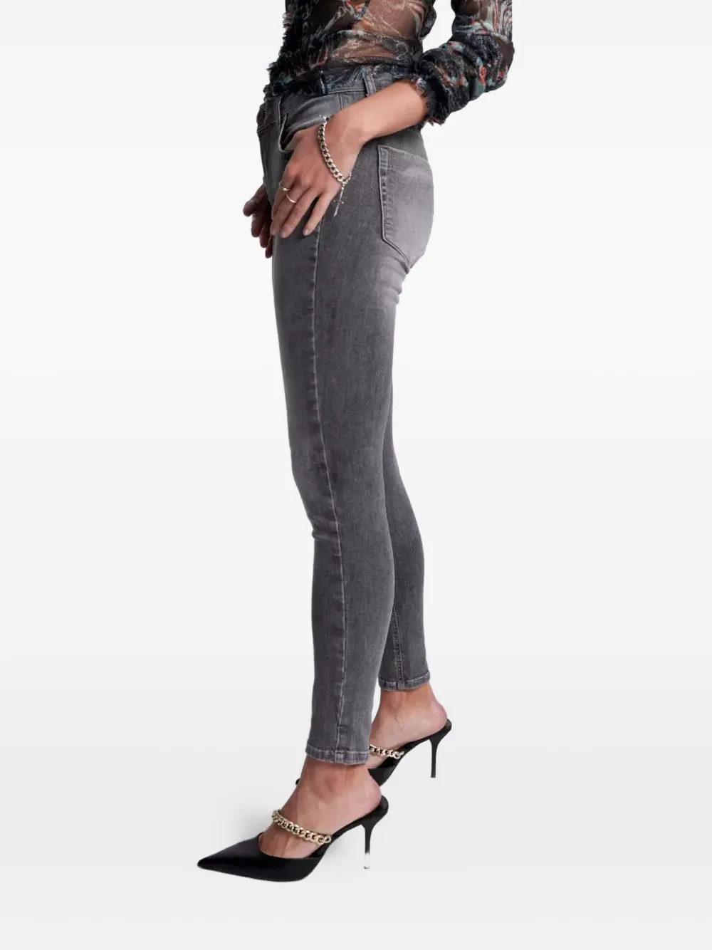 One Teaspoon Freebirds Five-pocket Jeans In Gray