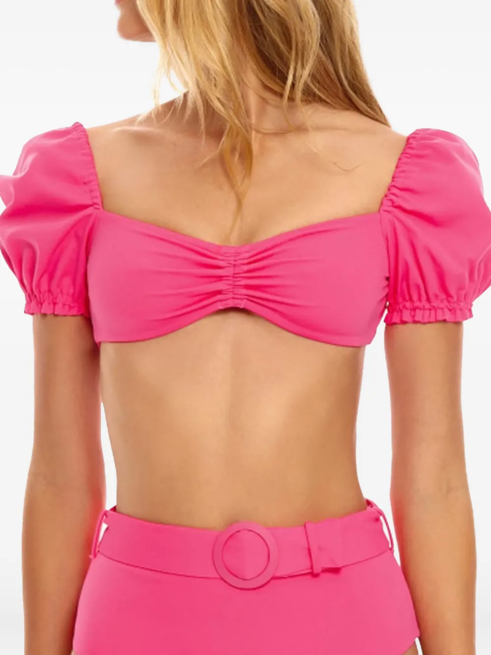 Agua Bendita Romina Luau Bikini Top In Pink