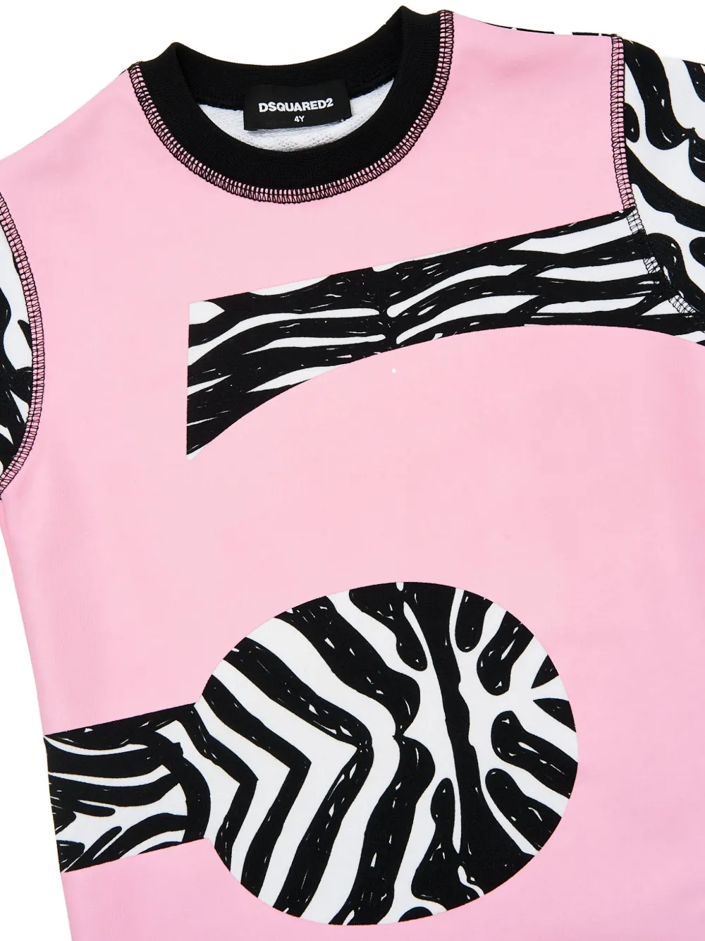 Dsquared2 Panelled Dress In Pink