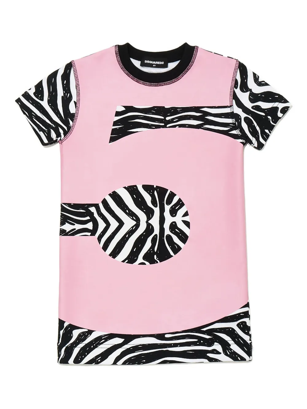 Dsquared2 Panelled Dress In Pink