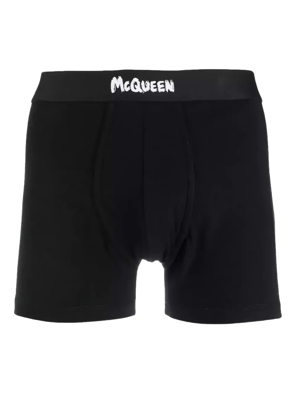 Alexander McQueen log-print elasticated-waistband boxer | Black | Image 1