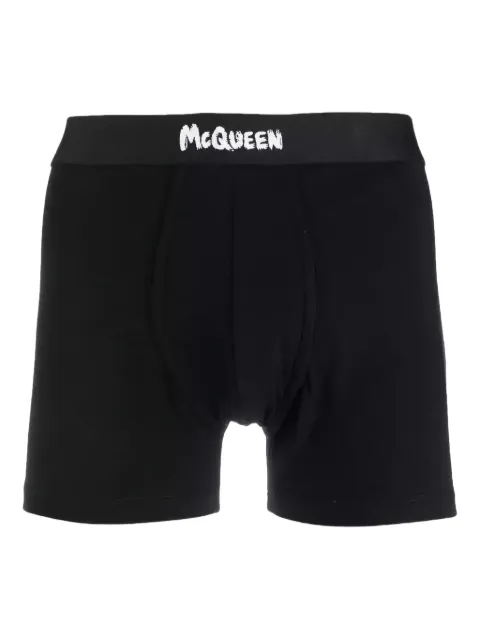 Alexander McQueen bóxer con pretina elástica y logo estampado