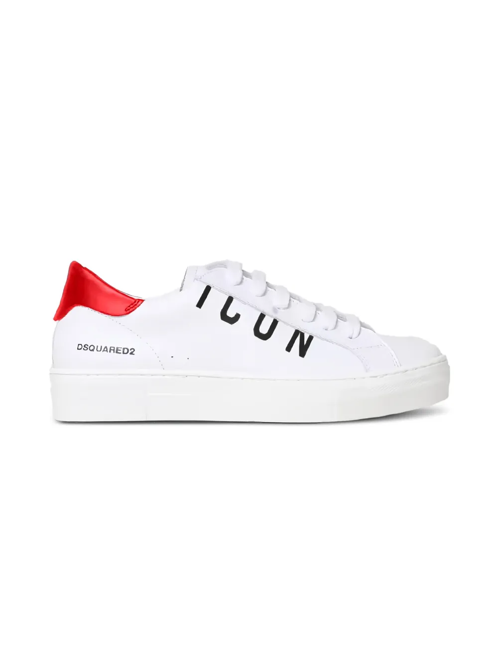 DSQUARED2 KIDS Icon leren sneakers - Wit