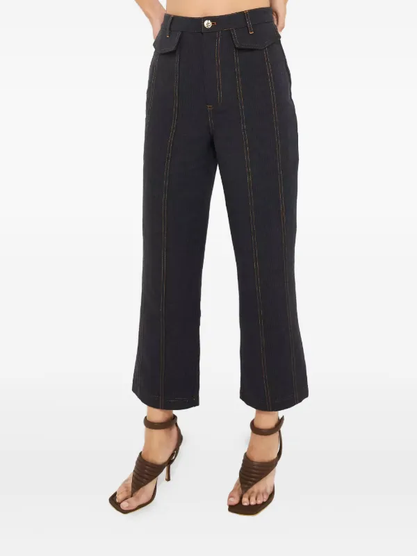 Acler Rosina Topstitching Jeans in Blue