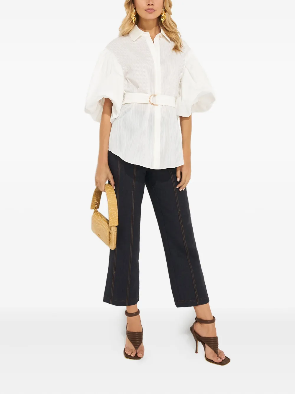 Acler Rosina jeans met stiksels - Blauw