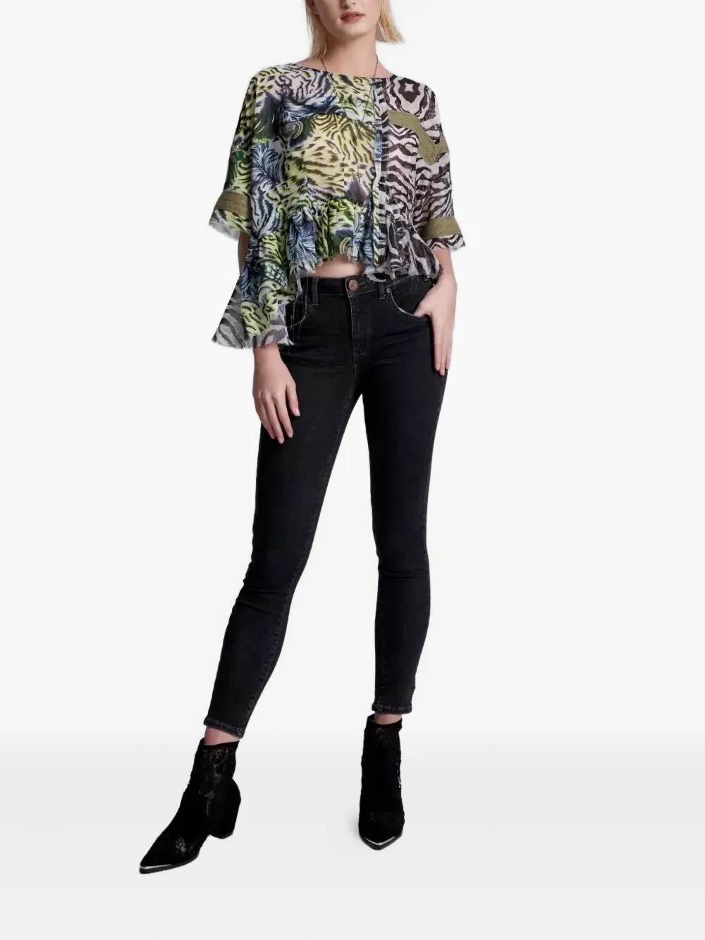One Teaspoon Freebirds Ii Five-pockets Jeans In Black