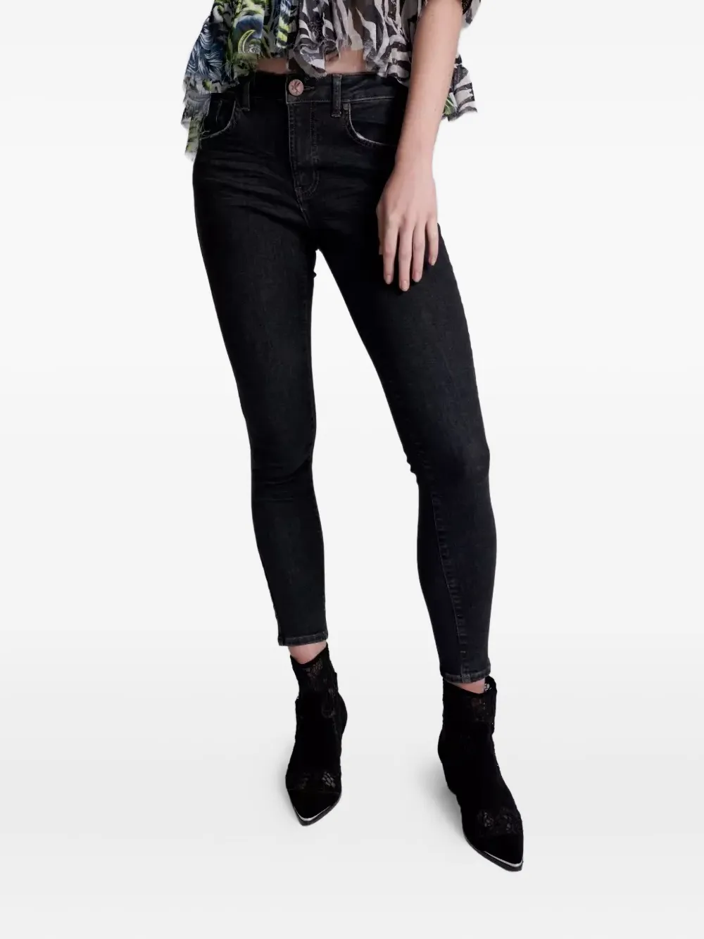One Teaspoon Freebirds Ii Five-pockets Jeans In Black