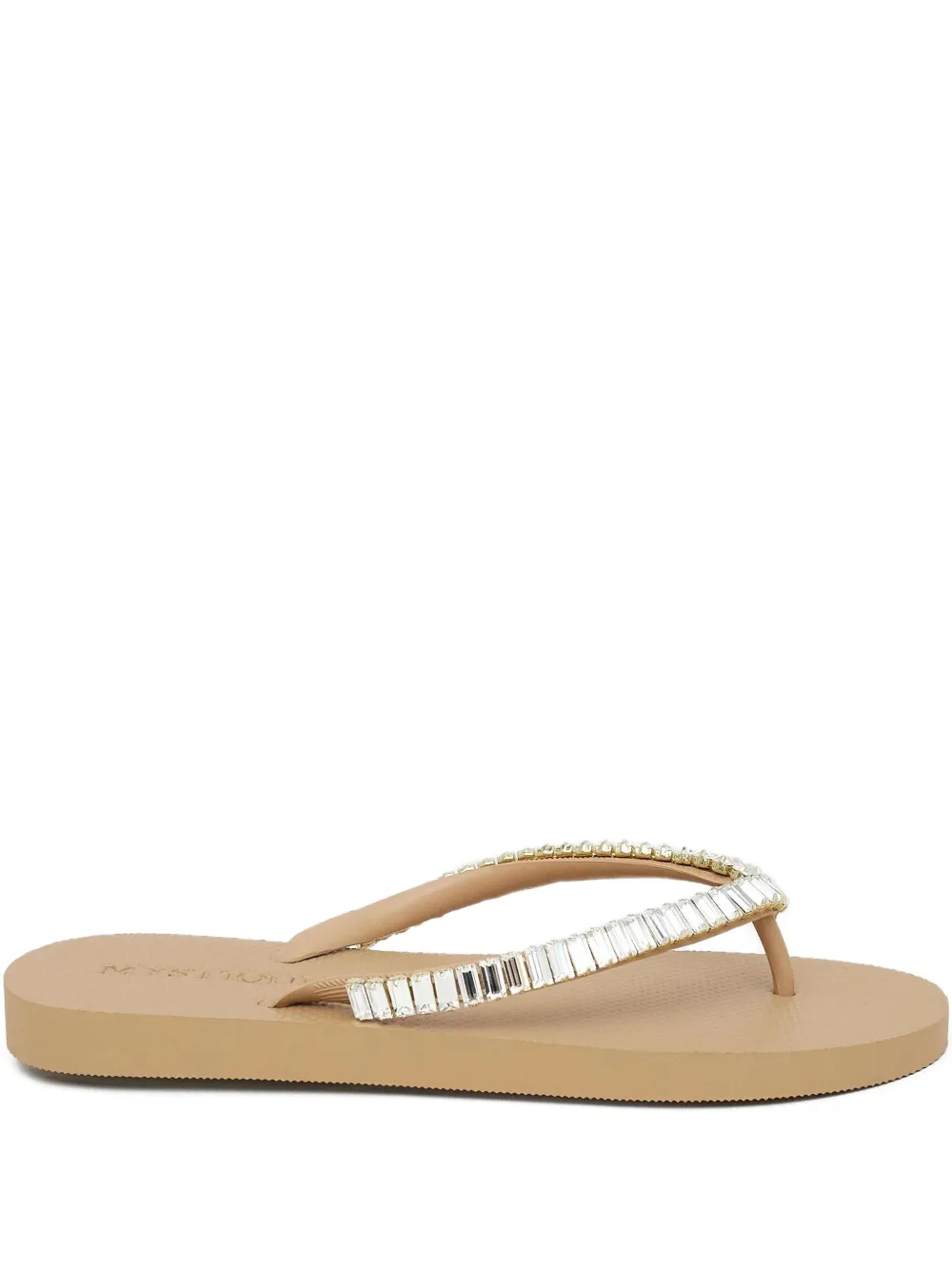 MYSTIQUE Oxnard Flip-Flops mit Kristallen - Nude