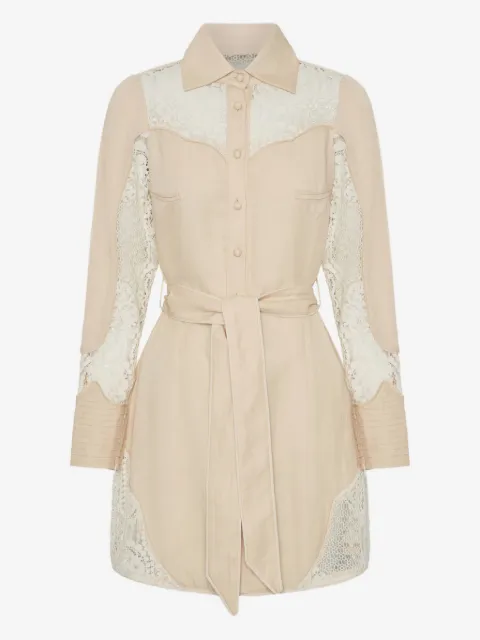 IXIAH lace-embroidered mini dress
