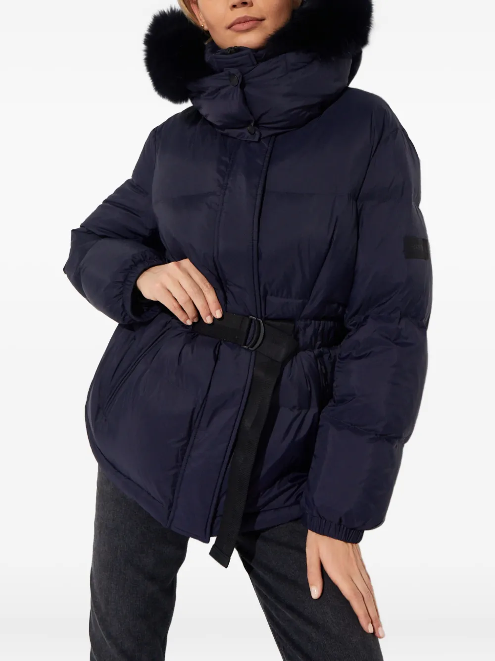 Yves Salomon Army Puffer Jacket In Blue