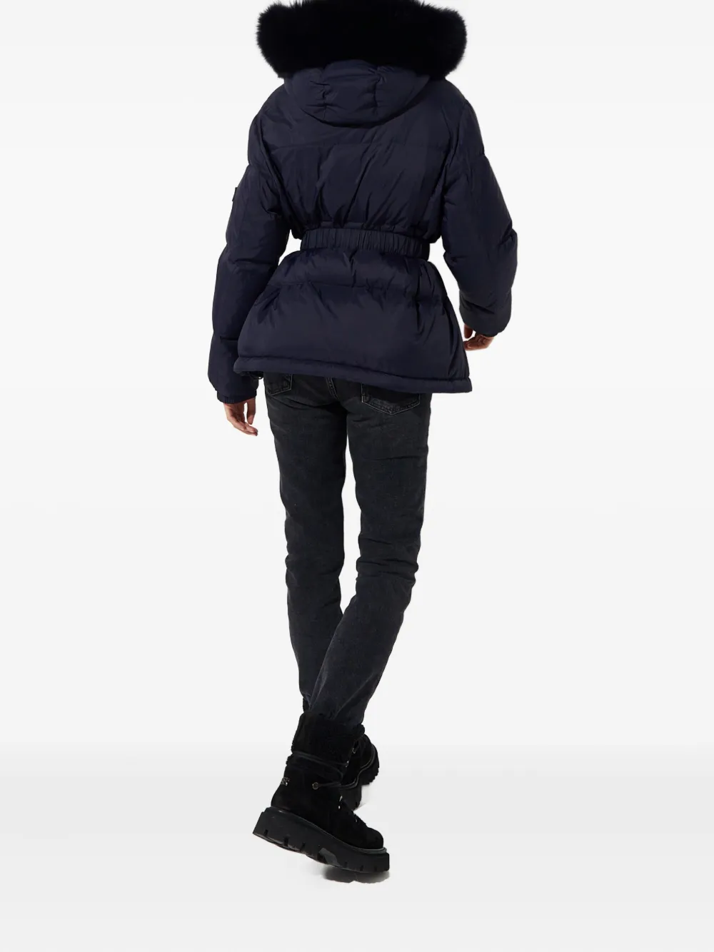 Yves Salomon Army Puffer Jacket In Blue