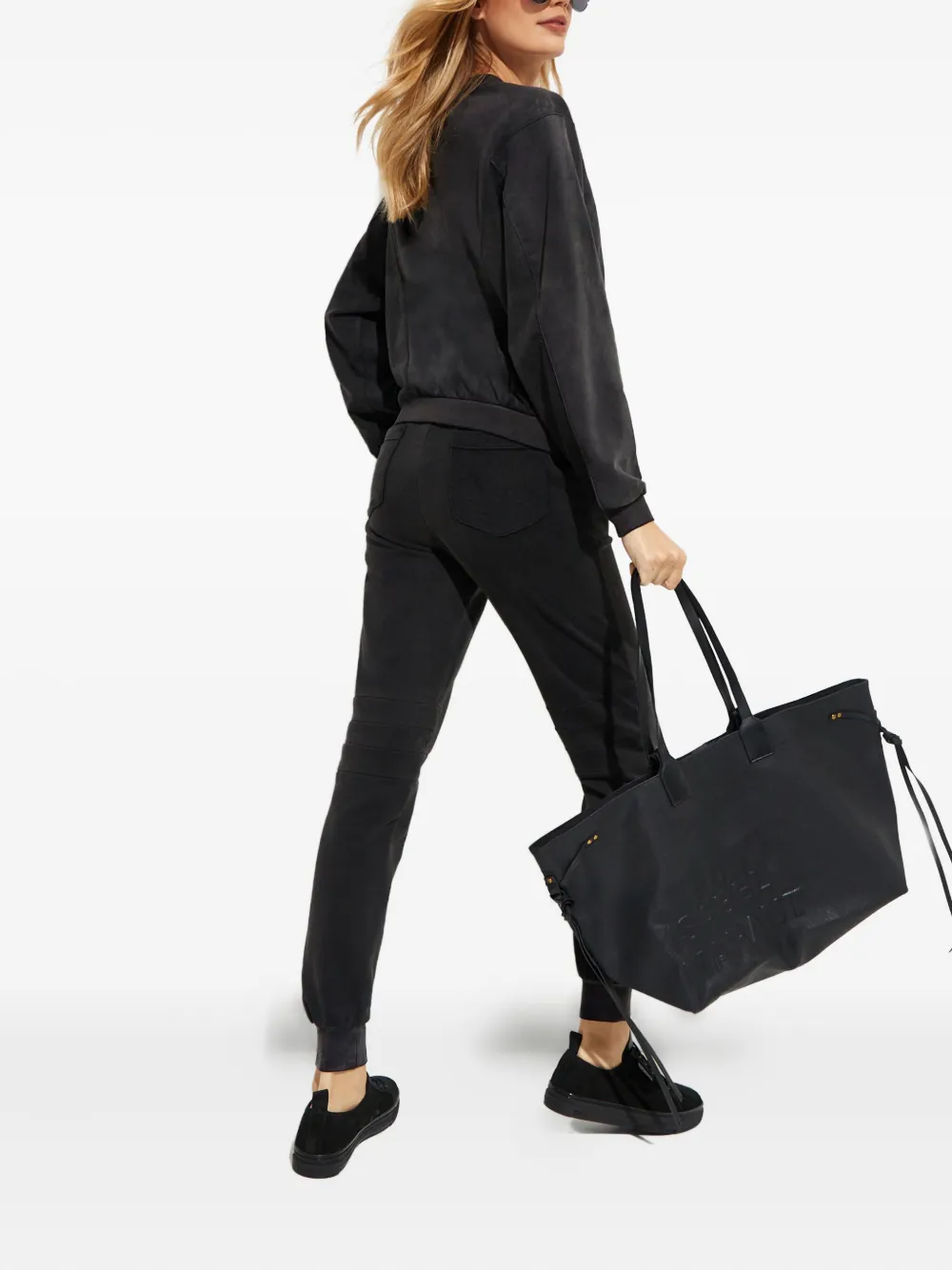 Ixiah Logo-embroidered Drawstring-waist Track Pants In Black