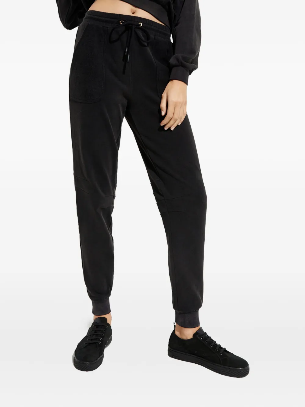 Ixiah Logo-embroidered Drawstring-waist Track Pants In Black