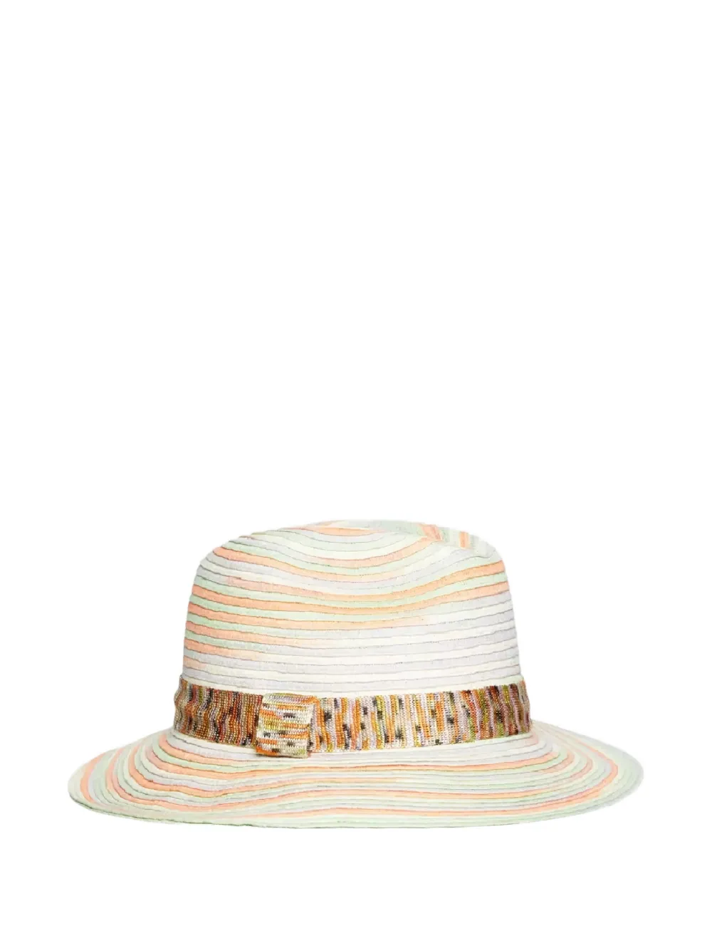 Missoni striped trimmed hat - Verde