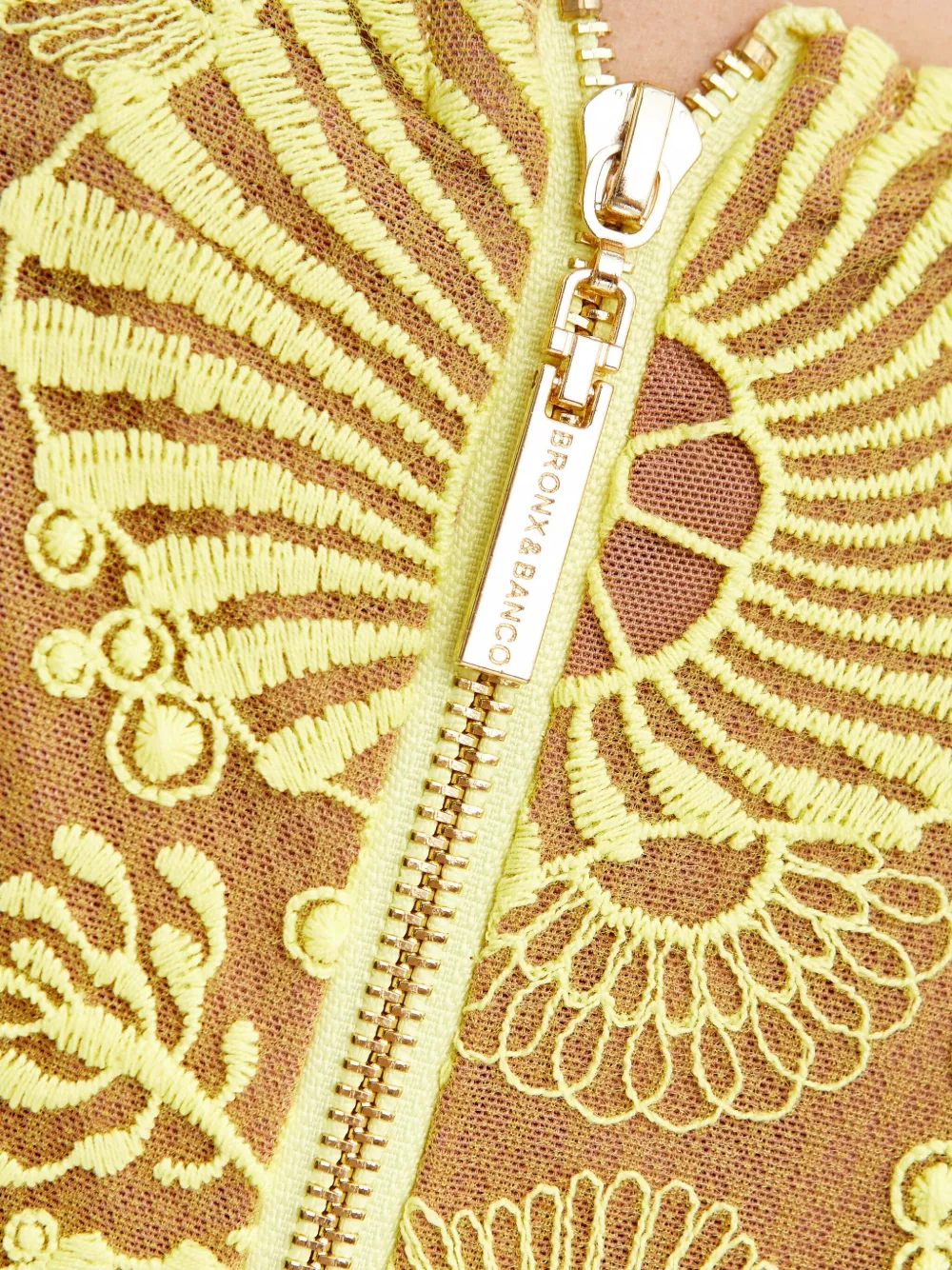 Bronx and Banco Bridget's midi-jurk met ruches Geel