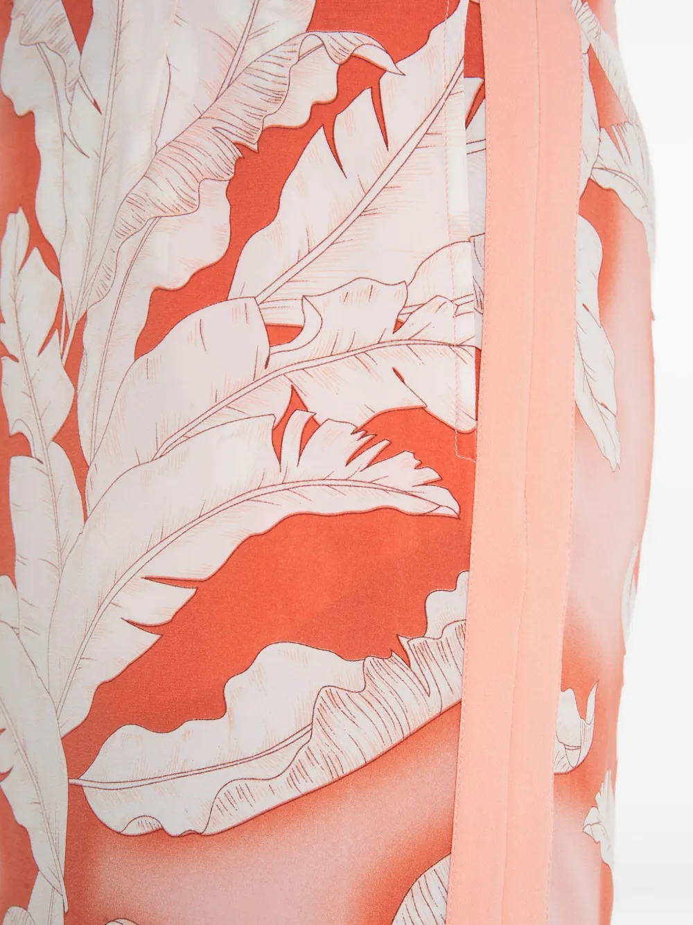 Mystique Palm Leaf-motif Trousers In Orange