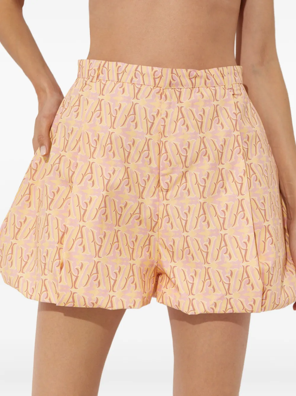 Agua By Agua Bendita Cudi Sellos shorts met riemlussen en patroon Beige
