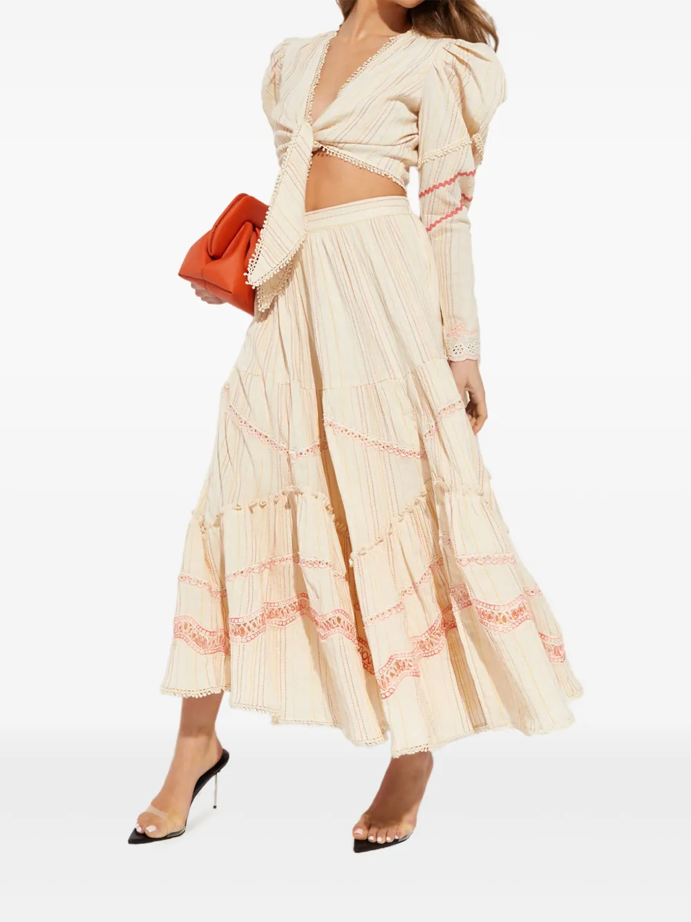 Hemant And Nandita puff-sleeve linen blouse | Blouses | Image 2