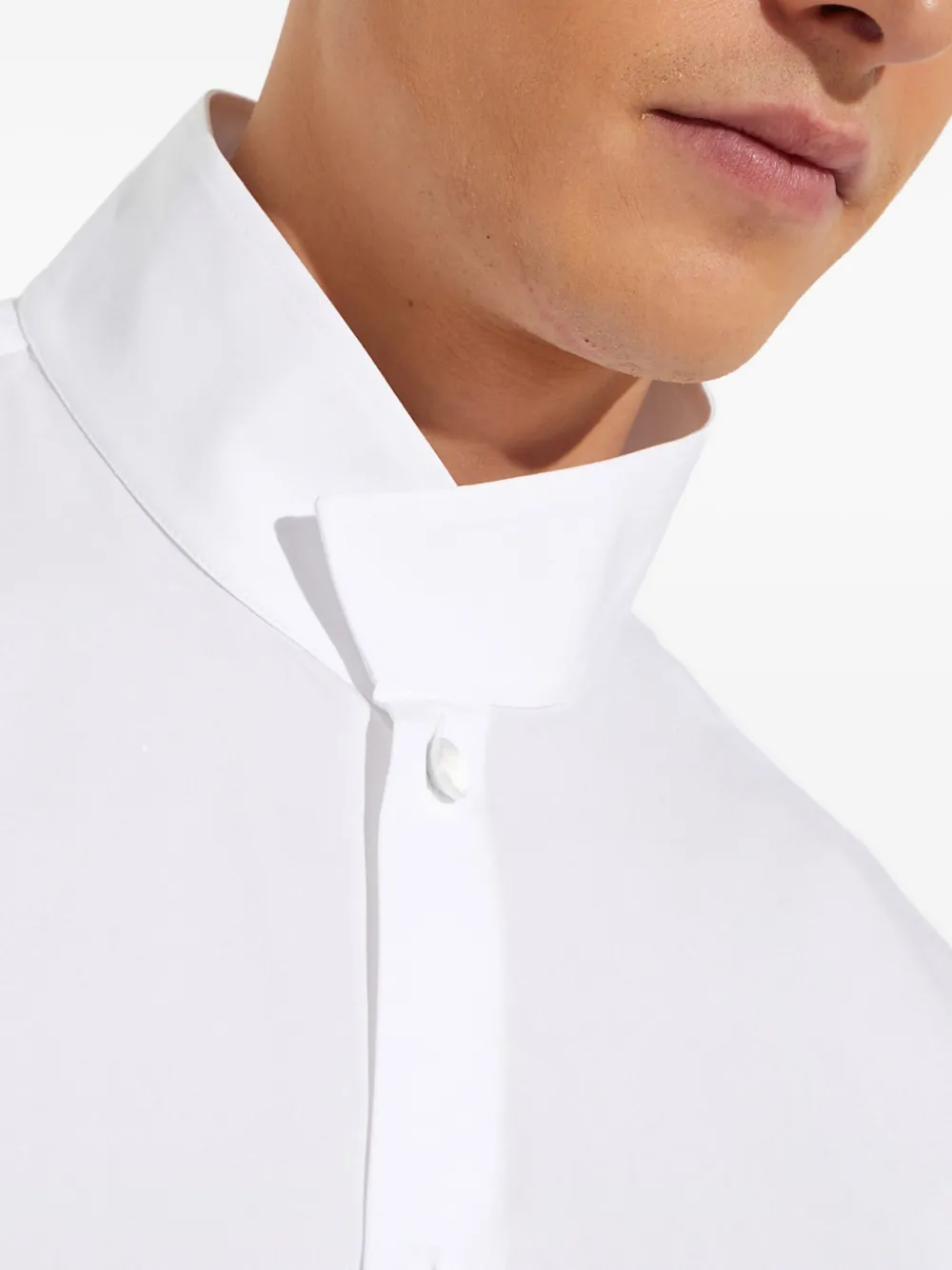 Balmain Overhemd met opstaande kraag Wit