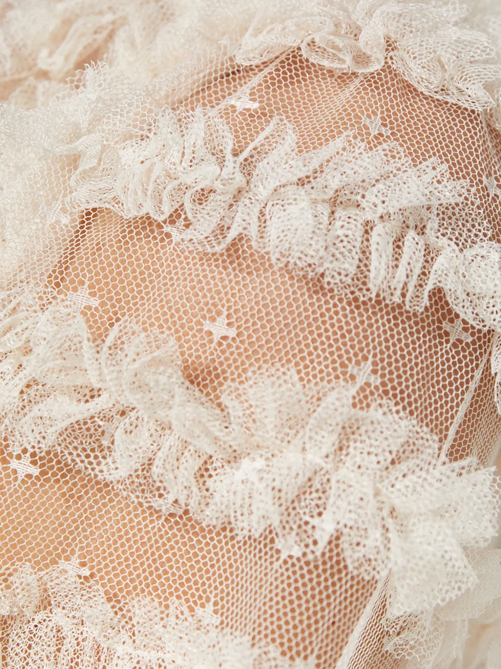 Needle & Thread Maxi-jurk met ruches Beige