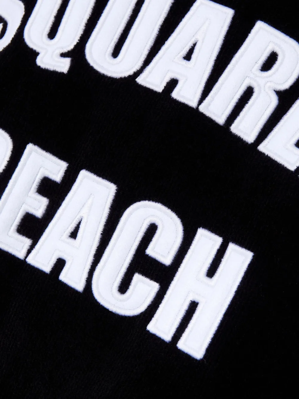 DSQUARED2 Wikkeldoek met ceintuur en logo Zwart