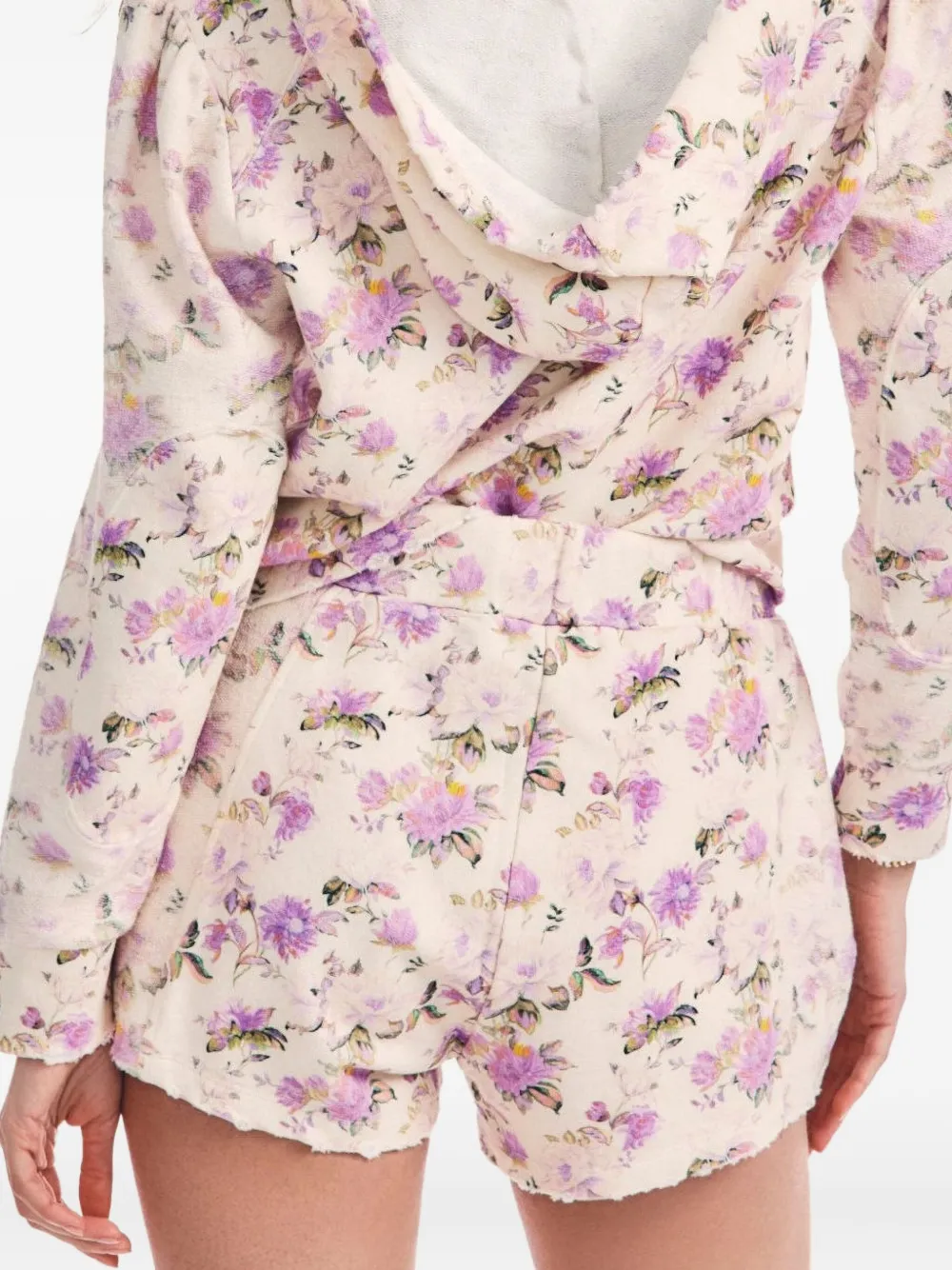 LoveShackFancy Renato shorts met franje Beige