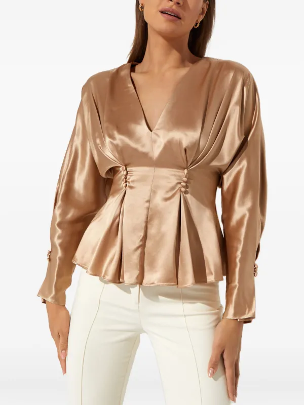 Acler Button-embellishment Blouse in Neutrals
