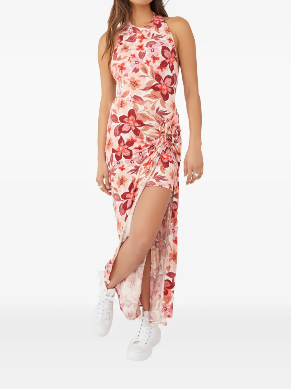 Free People Midi-jurk met bloemenprint Rood