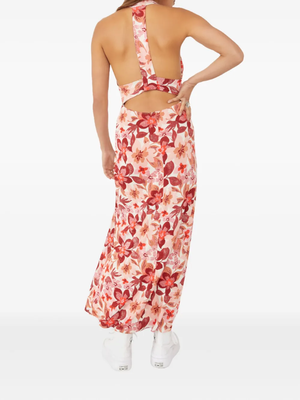 Free People Midi-jurk met bloemenprint Rood