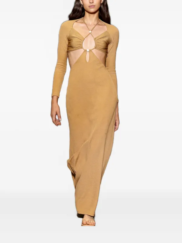 white christmas dresses PAPILLON CUT OUT MAXI DRESS (RUNWAY) – PatBO main image 1